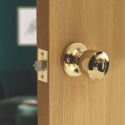 ERA  Ball Mortice Knob Set Polished Brass 67mm