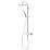 Triton  HP/Combi Flexible Exposed Chrome Thermostatic Push Button Mixer Shower with Diverter