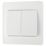 British General Evolve 20A 16AX 2-Gang 2-Way Wide Rocker Light Switch  Pearlescent White with White Inserts
