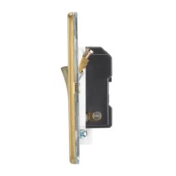 Contactum Lyric 13A Switched Fused Spur & Flex Outlet  Brushed Brass with White Inserts