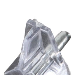 Essentials MDF Flat Shelf Supports Clear 10 Pack