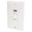 Hager Sollysta WMDP50VN 50A 2-Gang 2P+E Control Switch White with LED
