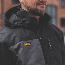 DEWALT Southampton Waterproof & Breathable Jacket Black/Grey 2X Large Size 48-50" Chest