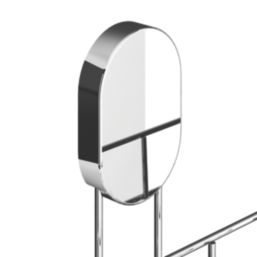 Swirl Caldew 1-Tier Bathroom Shower Basket Chrome