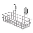 Swirl Caldew 1-Tier Bathroom Shower Basket Chrome