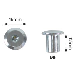 Easyfix Joint Connector Nuts M6 x 12mm 50 Pack