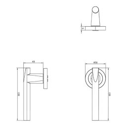 Cooke & Lewis Wembrit Lever on Rose Door Handles Pair Titanium