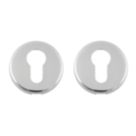Eclipse  Fire Rated Euro Escutcheon (Pair) Polished Stainless Steel 52mm