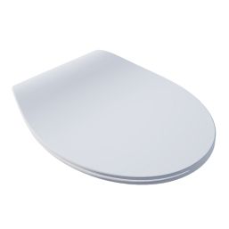 Bemis Click & Clean Slim Soft-Close with Quick-Release Toilet Seat Thermoset Plastic White