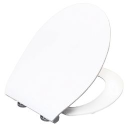 Bemis Click & Clean Slim Soft-Close with Quick-Release Toilet Seat Thermoset Plastic White