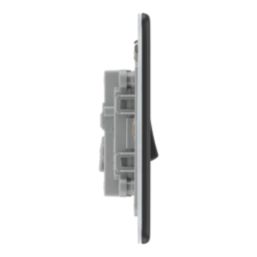 LAP  20A 16AX 1-Gang Intermediate Switch Matt Black with Colour-Matched Inserts