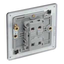 LAP  20A 16AX 1-Gang Intermediate Switch Matt Black with Colour-Matched Inserts