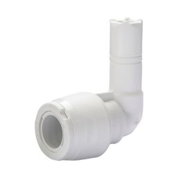 Hep2O  Plastic Push-Fit Reducing 90° Keyless Stem Elbow 15mm x 10mm