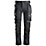 Snickers 6241 Stretch Trousers Grey / Black 36" W 30" L