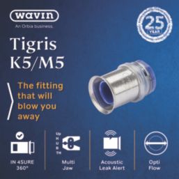 Wavin Tigris K5 Multi-Layer Composite Press-Fit End Caps 25mm 10 Pack
