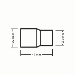 Flomasta  Copper End Feed Fitting Reducers F 15mm x M 28mm 2 Pack