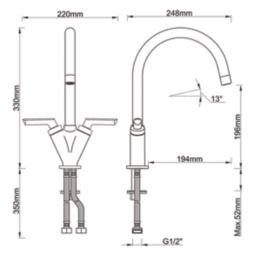 Shannon Mono Mixer Kitchen Tap Chrome