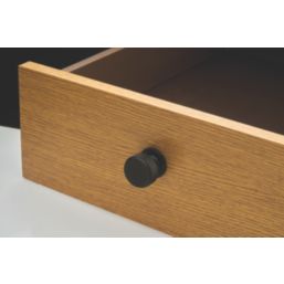 Elite Knobs & Handles Kensington Knurled Cabinet Knob Matt Black 35mm