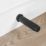 Eclipse Cylindrical Linear Wall Mounted Projection Door Stop 20 x 83mm Matt Black