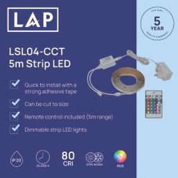LAP  5m LED Strip Light 19W 2200lm