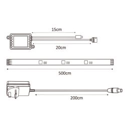 LAP  5m LED Strip Light 19W 2200lm