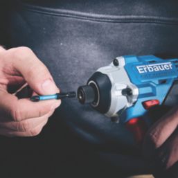 Erbauer ERI1092COM ERI1093IPD 18V 2 x 4.0Ah Li-Ion EXT Brushless Cordless Combi Drill & Impact Driver Twin Pack