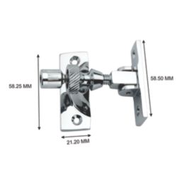 Smith & Locke Sash Window Fastener Satin Chrome 64mm x 32mm