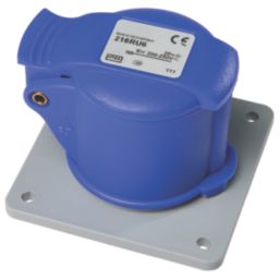 Amphenol 16A 2P+E Panel Socket 250V