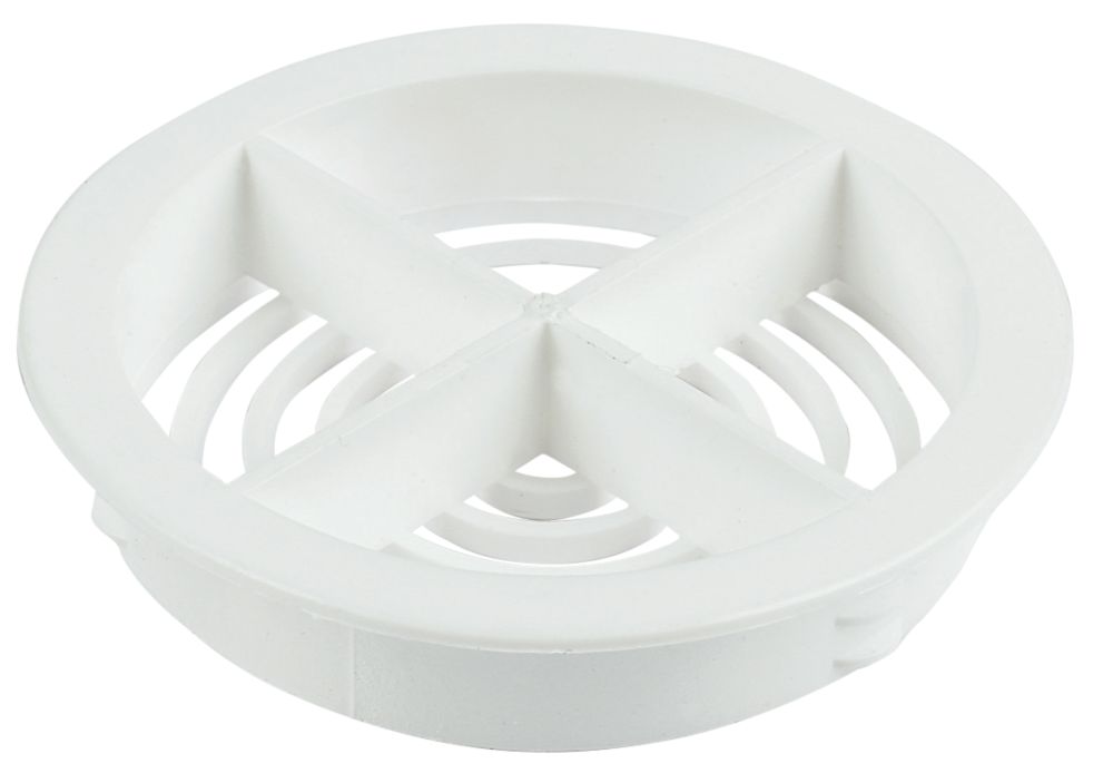 Circular Soffit Vent 70mm White 10 Pack Screwfix