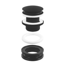 McAlpine Slotted/Unslotted Pop Up Multi-Function Centre-Pin Basin Waste Black 60mm