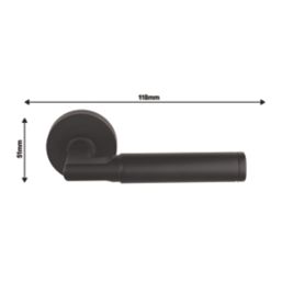 Carlisle Brass Belas Door Handle Pair Matt Black