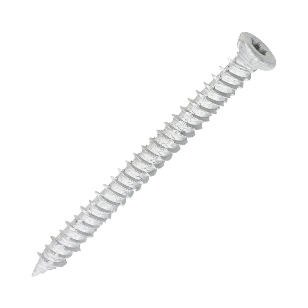 Timco TX Flat Exterior Concrete Screws 7.5mm x 80mm 100 Pack Screwfix