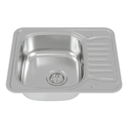 Carysil EA10 1 Bowl Stainless Steel Inset Kitchen Sink  577mm x 487mm