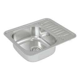 Carysil EA10 1 Bowl Stainless Steel Inset Kitchen Sink  577mm x 487mm