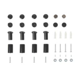 Flomasta 1200mm x 500mm 1808BTU Black Curved  Towel Radiator