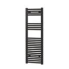 Flomasta 1200mm x 500mm 1808BTU Black Curved  Towel Radiator
