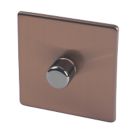 Varilight V-Dim 1-Gang 2-Way  Dimmer Switch  Brushed Bronze