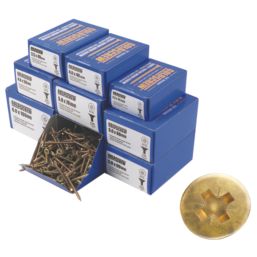 Goldscrew  PZ Double-Countersunk Woodscrews Trade Pack 1400 Pcs