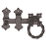 Carlisle Brass Ring Gate Latch Black Antique 190mm