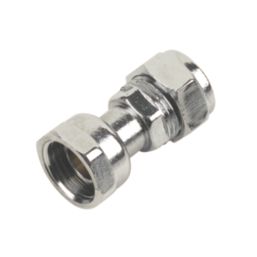 Flomasta  Brass Compression Straight Tap Connector 15mm x 1/2"
