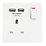 British General 900 Series 13A 1-Gang SP Switched Socket + 2.1A 10.5W 2-Outlet Type A USB Charger White
