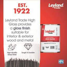 Leyland Trade 750ml Brilliant White High Gloss Solvent-Based Trim Paint