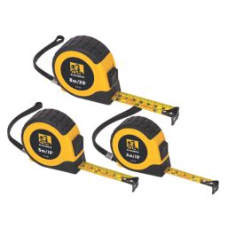 Roughneck E-Z Read 3/5/8m Tape Measure 3 Piece Set