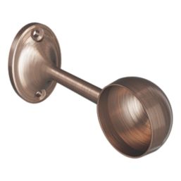 Rothley End Bracket Antique Copper 25mm
