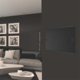 British General Nexus Metal 2-Gang Blanking Plate Matt Black