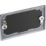 British General Nexus Metal 2-Gang Blanking Plate Matt Black