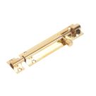 Straight Door Bolt Polished Brass 102mm