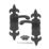 Carlisle Brass Fleur de Lys Door Handles Pair Black