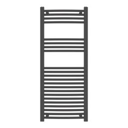 Flomasta 1200mm x 500mm 1815BTU Black Curved  Towel Radiator