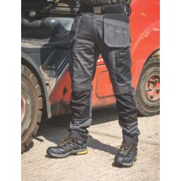DEWALT Barstow Work Trousers Grey/Black 36" W 33" L